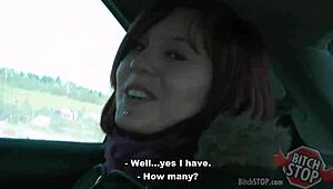 damn, how did this redhead teen hitchhiker monca get pounded so hard?!