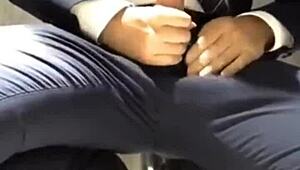 Gay men cum during masturbation in group orgy casting interview.