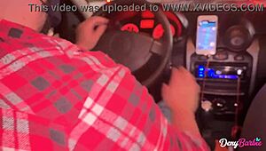 a hot blonde milf convinces uber driver to fuck her ass and blowjob