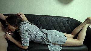 Cute girlfriend goes wild on ex-husband’s huge cock. Amateur video captures every intense suck.