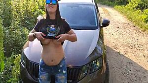 Puolisisaren riskialtis metsäseikkailu vieraan kanssa