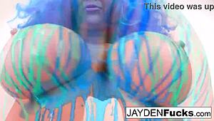 jayden jaymes in latex, solo masturbation scene