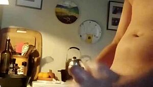 exploring my orgasm in the kitchen masturbation