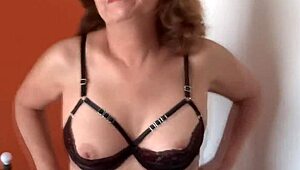 Blonde Latina in Erotic Lingerie Teases Men to Masturbate and Finish