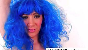 jayden jaymes in latex, solo masturbation scene