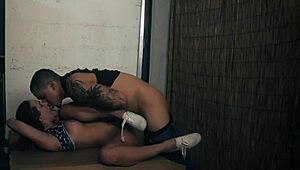 Bound Teen Screams in Orgasm from Golden Dildo During Outdoor Domination Session.