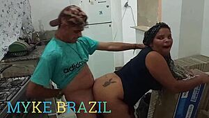 Fanny Prado's Maid Seduces Tiler While Boss Works