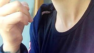 Blonde pornstar nude with big tits smoking in erotic fetish scene