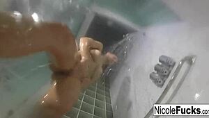 Hot Nicole Aniston Enjoys Steamy Shower Time