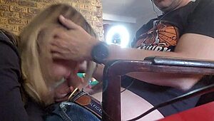 My stepmom sucks my dick while I play Xbox, real taboo creampie action.