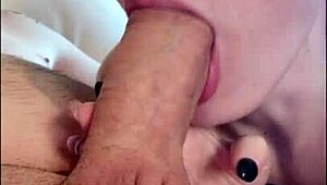 Hot Wife Throat Fucks Sloppy Dick in Close-Up Action