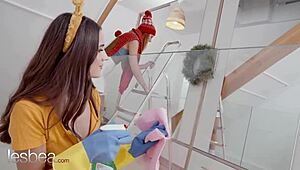 candie luciani and katy rose share wet brunette petite 18+ czech small tits in romantic scissoring