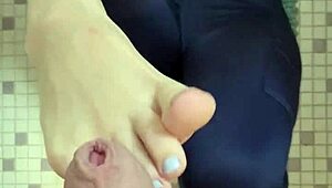 Horny teen 18+ discovers her first golden shower experience