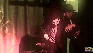 Chicks In Fishnets Suck Cocks Before Riding