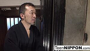 cute asian babe, you got caught masturbating!