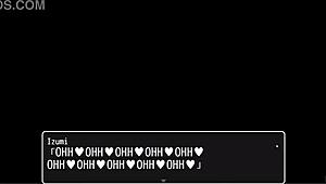 Izumi masturbates on John's big dick dildo in hentai ep 26 😏