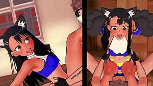 Do not use toys on Nagatoro's sensitive vagina in adult Hentai animation