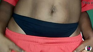 Cyndy blackslave performs striptease for a follower