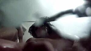 romi and her brunette friend dive into some wild lesbian fun with oral action and big tits