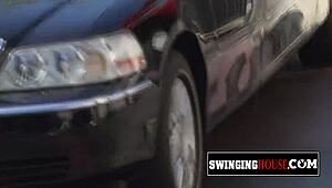Swinging duos reunite for oral fun and kinky activities