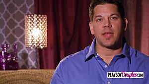 Husband Passionately Eats Wife's Pussy Before Swingers Party In Red Room