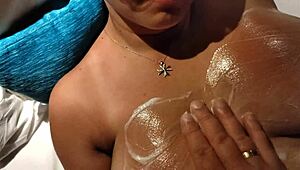 European teen requests a breast massage from her sister