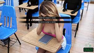 In Milfy City, Sara peeks at Lily's panties, sparking voyeur fantasies