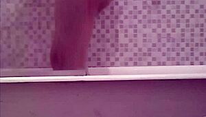 watching my sister take a bath quietly