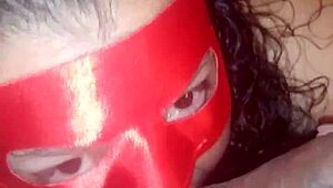 Blue films presents a masked woman in a retro setting