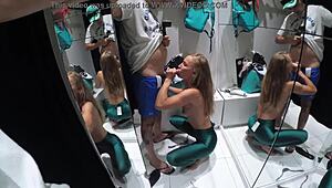 Real Casual Blowjob By Amateur Couple In Fitting Room - Sasha Bikeyeva