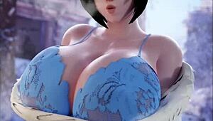 Mei from Overwatch in big tits and ass compilation!