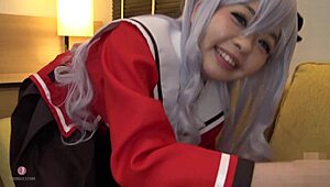 She's Rocking a Cute Student Uniform for Hand Jobs. Her Ladylike Look Heats Up Fast!