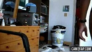 young horny ebony teen 18+ reveals free pussy in seductive striptease with friend