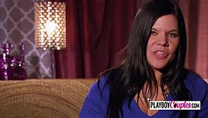 Husband Passionately Eats Wife's Pussy Before Swingers Party In Red Room