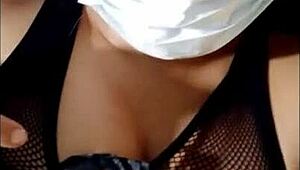 Stepsister shows hot pussy in lingerie dance