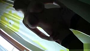 Sexy busty blonde dominates solo play with intense tit action. Her moves are unstoppable!