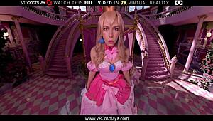 Kay Lovely as Princess Peach Fucking Hard in XXX Super Mario Bros VR Porn Scene