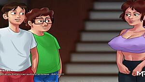 Summertime Saga - Winning Strip Poker Game