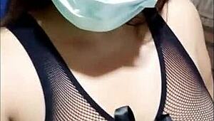 Stepsister shows hot pussy in lingerie dance