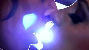 stockinged lesbian gets eaten out with toys and anal play for the first time