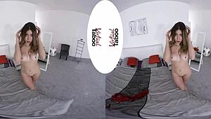 Shaved brunette rides in taboo contest. Emotions run high during virtual challenge.