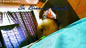 Bold Spanking Session with Bound Colombian