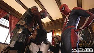 Wicked Spideypool Returns With Deadpool And Spiderman Fucking Monica Rambeau Hard