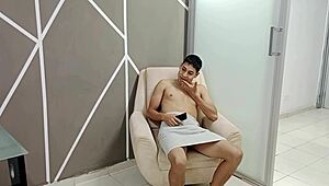 emotional blowjob from stepfather's lover ends in facial