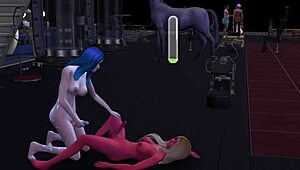 Pretty Shemales Dmonika And Jane Engage In Intense Physical Activity