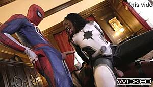 Wicked Spideypool Returns With Deadpool And Spiderman Fucking Monica Rambeau Hard