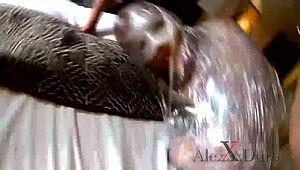 Samantha Wrapped In Plastic And Forced To Suck Dick!