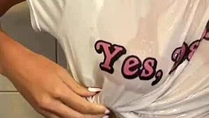 Passionate Blowjob And Intense Bathroom Quickie With Beautiful Teen Brunette In Doggystyle Pov Fuck