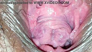 Gaping My Fat and Hairy Pussy Wide Open Now!