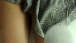 Amateur college girl in uniform gets down and dirty with a paying client